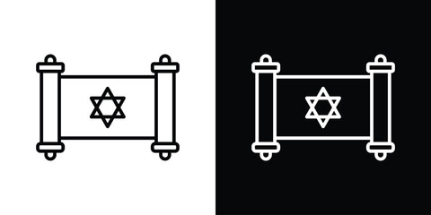 Scroll Torah icon Graphic vector set for ui design