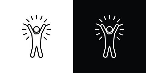 Self confidence icon Graphic vector set for ui design