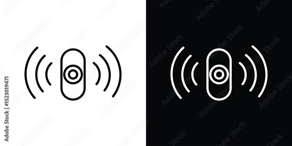 Poster sensor icon graphic vector set for ui design
