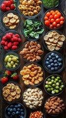 Assortment of Fruits on Wooden Surface