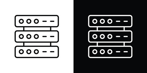 Server rack icon Graphic vector set for ui design