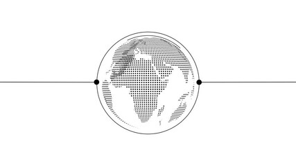 World map white globe loop animation on transparent background, spinning globe Earth globe and Surrounding grid lines. Earth globe minimal concept. Elements related to Technology or science
 - Powered by Adobe