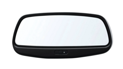 Car rearview mirror isolated on transparent background