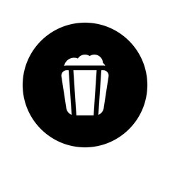 popcorn circular glyph icon