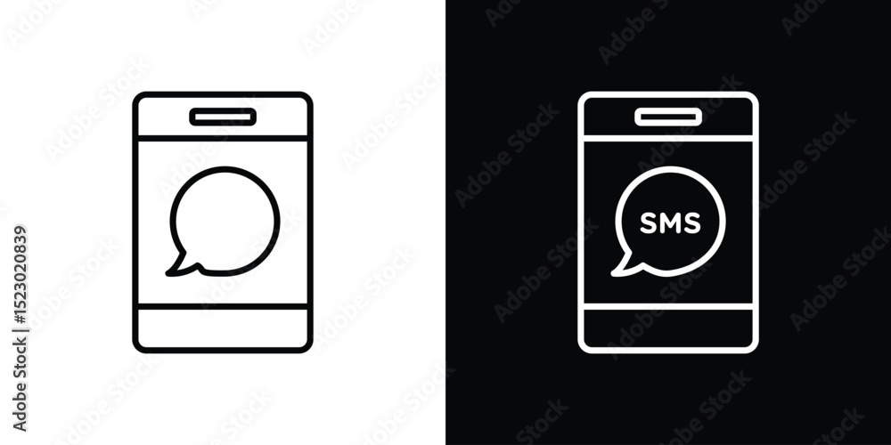 Poster sms icon graphic vector set for ui design