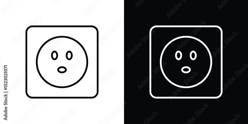 Poster socket icon graphic vector set for ui design