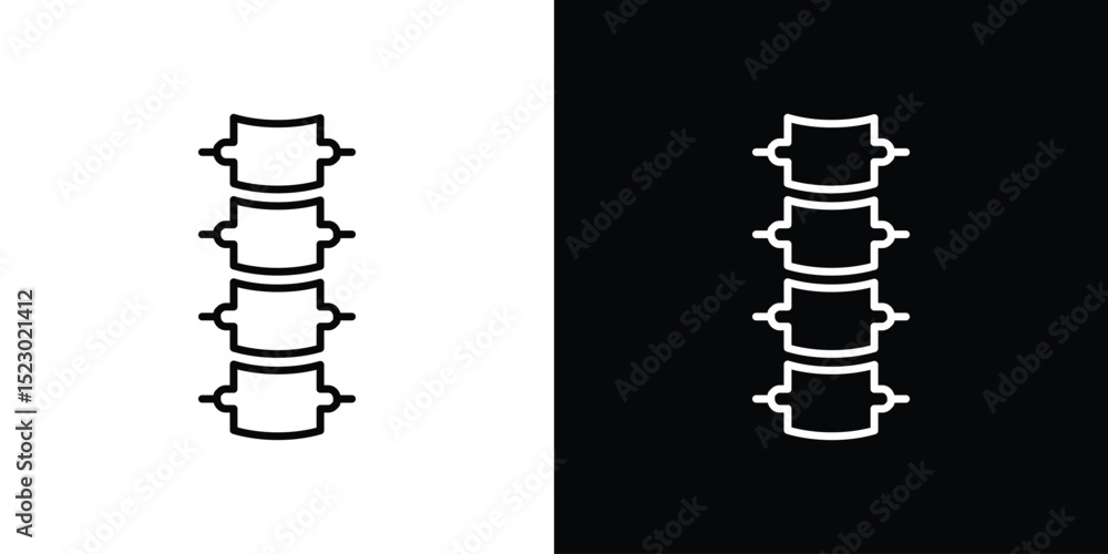 Poster spinal column icon graphic vector set for ui design