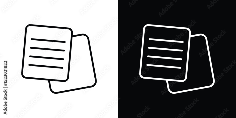 Poster sticky note icon graphic vector set for ui design