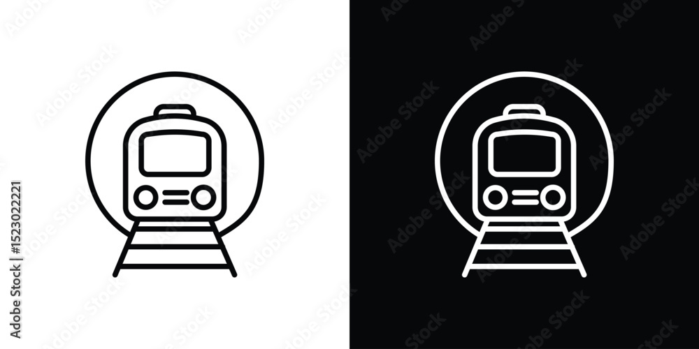 Poster subway icon graphic vector set for ui design