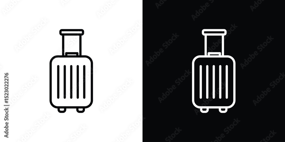 Poster suitcase icon graphic vector set for ui design
