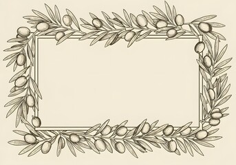 Rustic Herb Frame with Blank Center