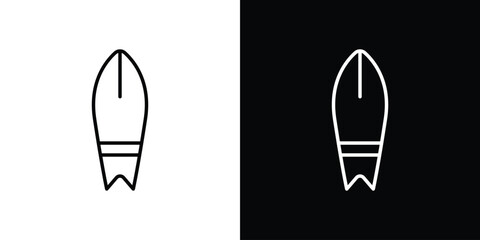 Surf board icon Graphic vector set for ui design