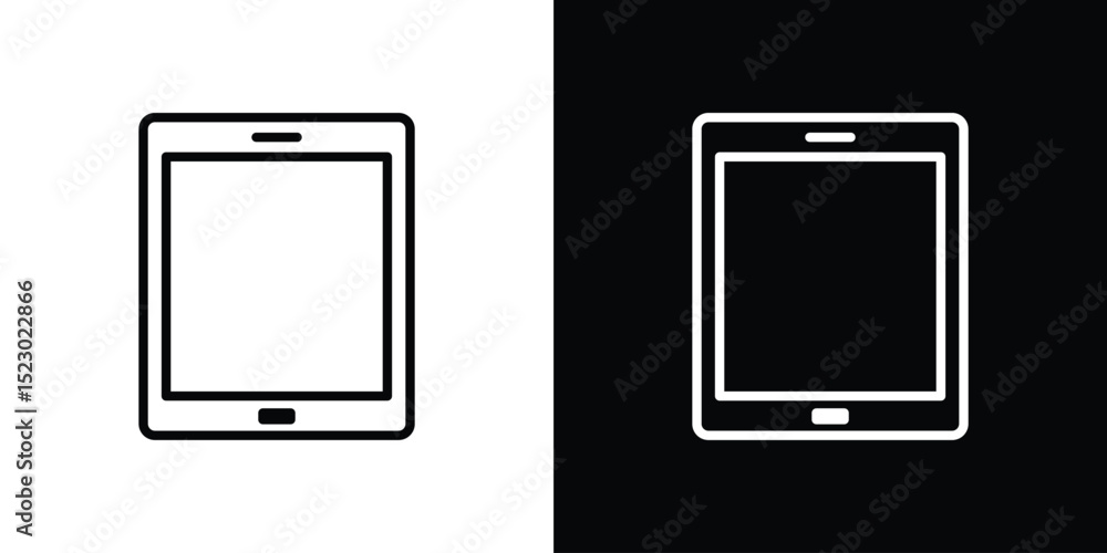 Aufkleber tablet icon graphic vector set for ui design