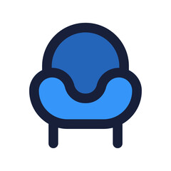 armchair flat line icon
