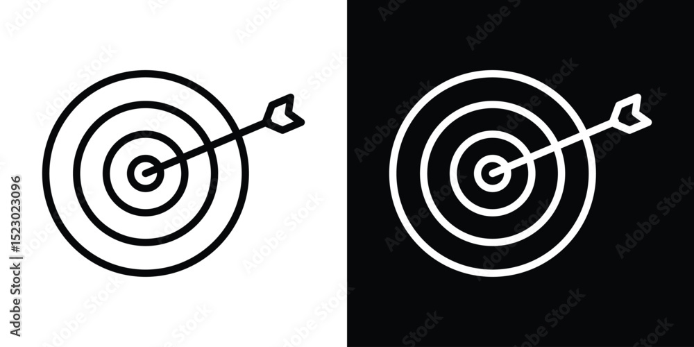 Poster target icon graphic vector set for ui design