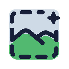 remove background flat line icon