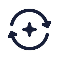 regenerate ai flat line icon