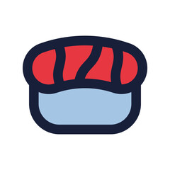 sushi flat line icon