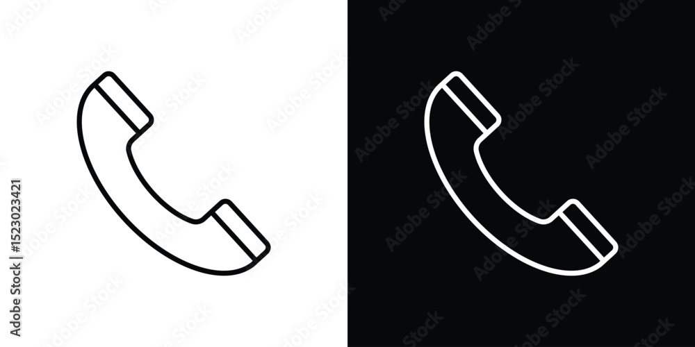 Poster telephone icon graphic vector set for ui design