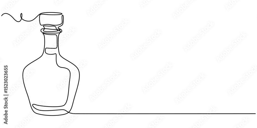 Poster continuous one line drawing of empty note paper with paperclip. to do note paper in single line draw