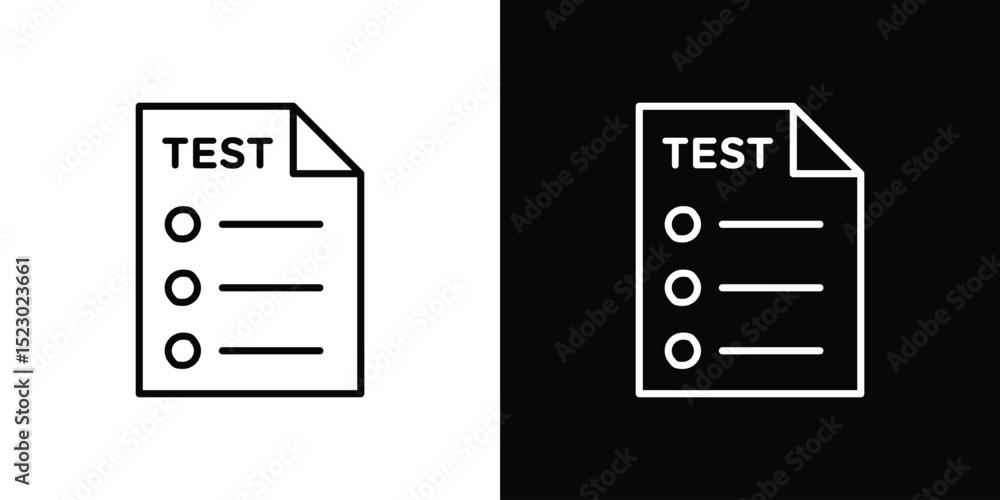 Poster test icon graphic vector set for ui design