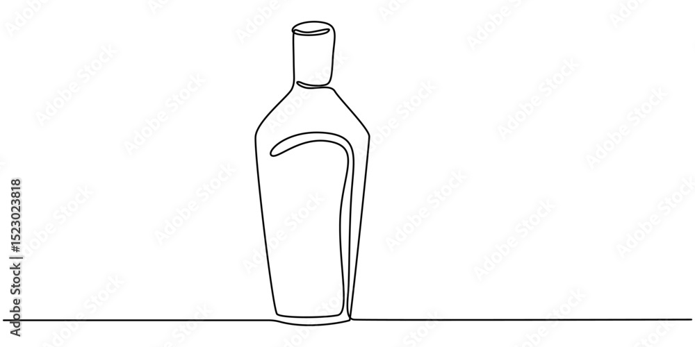 Poster continuous one line drawing of empty note paper with paperclip. to do note paper in single line draw