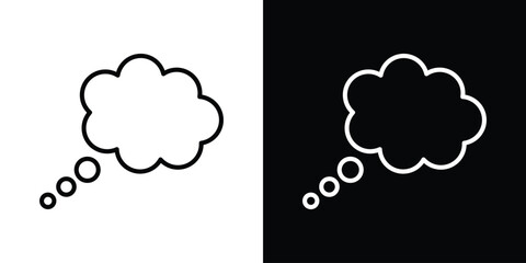 Think bubble icon Graphic vector set for ui design