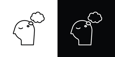 Thinking icon Graphic vector set for ui design