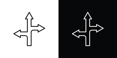 Three directions icon Graphic vector set for ui design