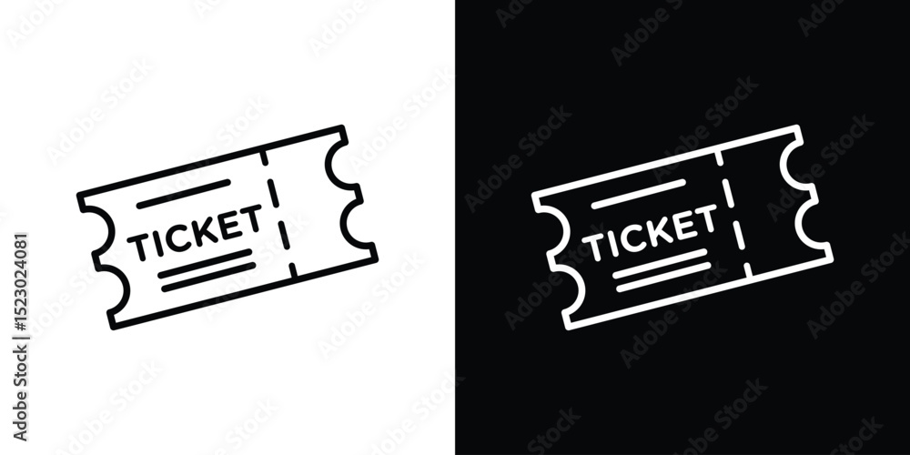 Aufkleber ticket icon graphic vector set for ui design