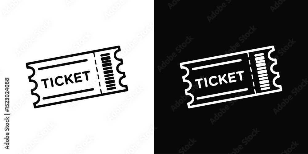 Aufkleber ticket stub icon graphic vector set for ui design