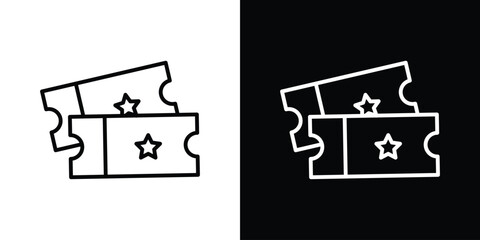 Ticket icon Graphic vector set for ui design