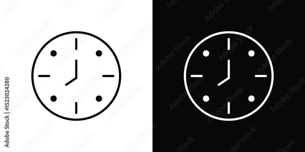 Poster time icon graphic vector set for ui design