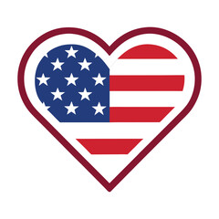 heart with american flag