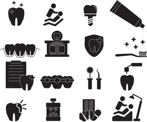 dental Icon Set - vector illustration design