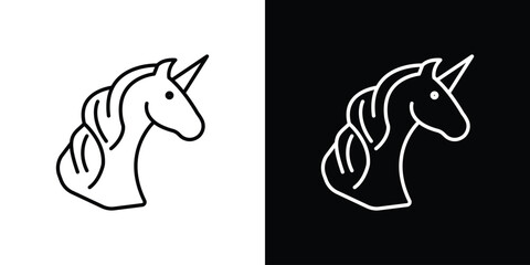 Unicorn icon Graphic vector set for ui design