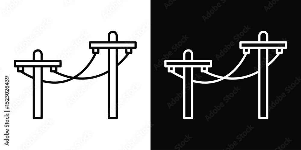 Aufkleber utility pole icon graphic vector set for ui design