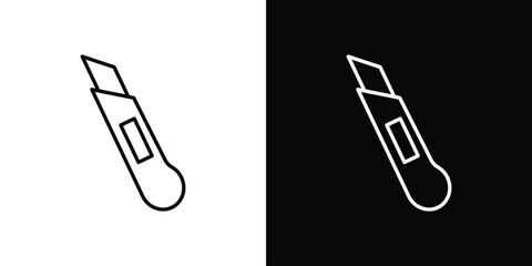 Utility knife icon Graphic vector set for ui design