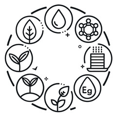 Clean and Modern Vector Icons for Product Labeling and Packaging Design