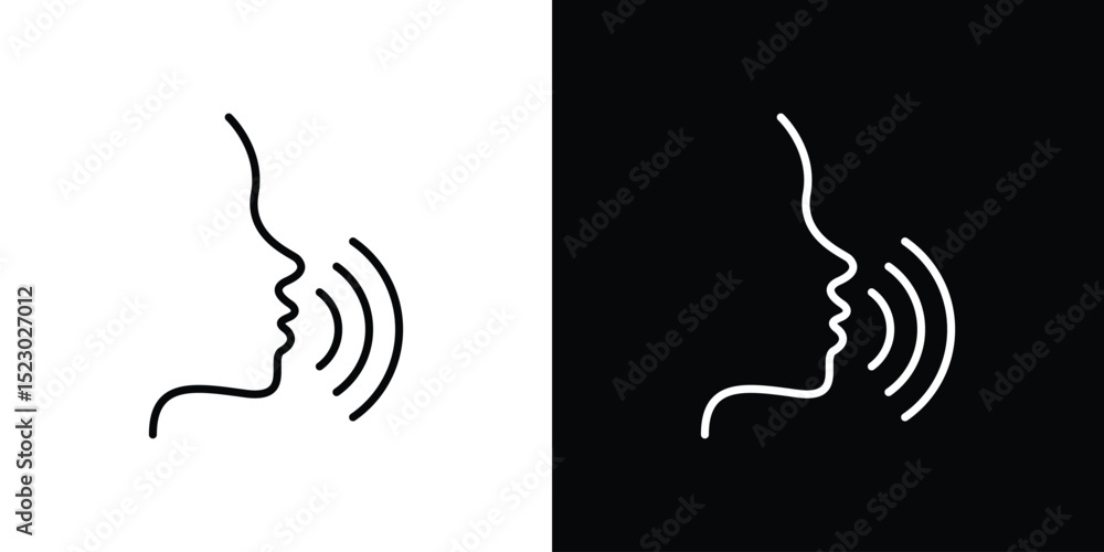 Poster voice icon graphic vector set for ui design