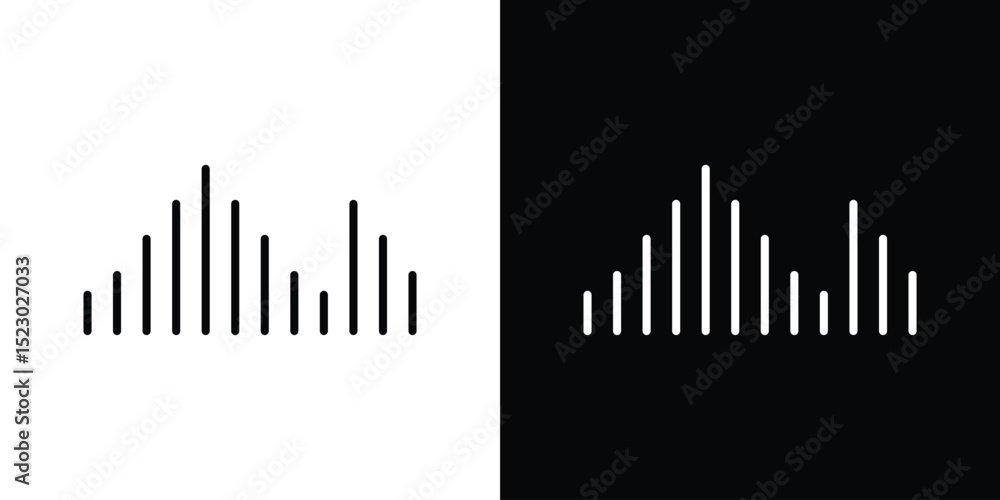 Poster voice icon graphic vector set for ui design