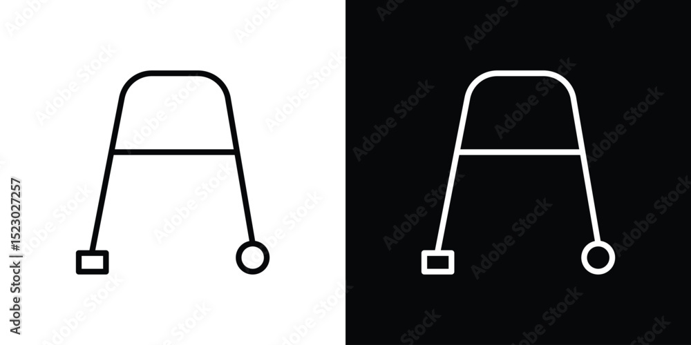 Poster walker icon graphic vector set for ui design