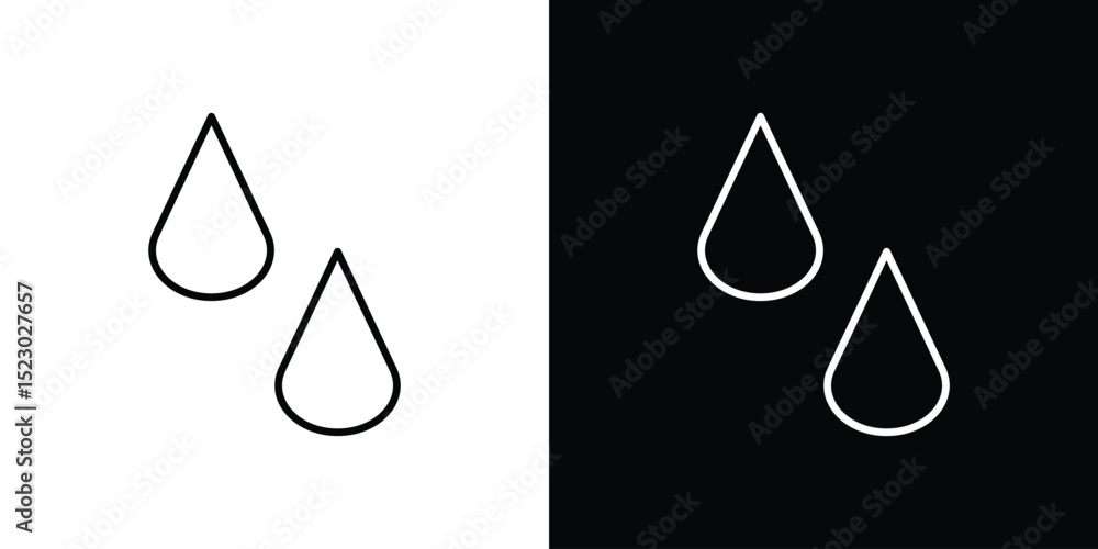 Poster water drop shape icon graphic vector set for ui design