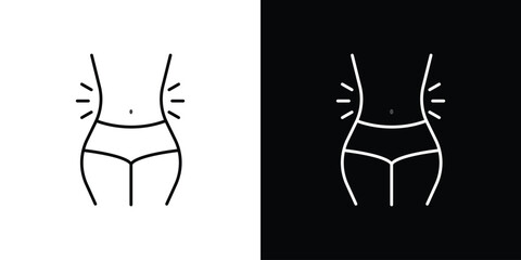 Weight loss icon Graphic vector set for ui design