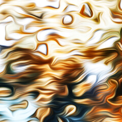 Abstract fluid art digital painting and dynamic swirling patterns with vibrant color transitions.