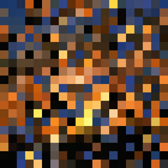 Colorful abstract mosaic background. Pixel effect. Camo and camouflage.