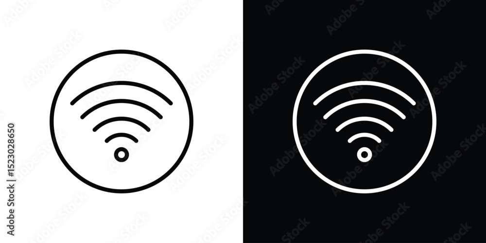 Aufkleber wifi icon graphic vector set for ui design