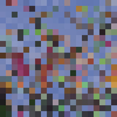 Colorful abstract mosaic background. Pixel effect. Camo and camouflage.