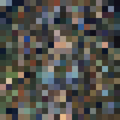 Colorful abstract mosaic background. Pixel effect. Camo and camouflage.