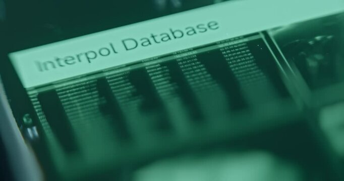 Interpol Database with criminals profiles and crime evidence